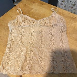 Express Cropped lace tank top